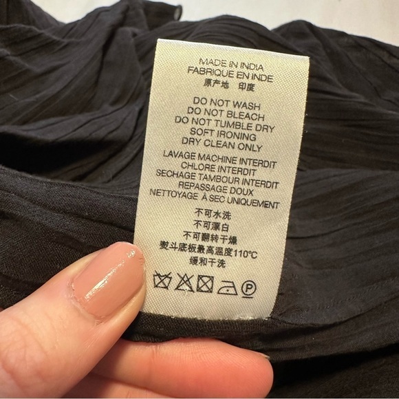 IRO PARIS Foroura black Gauze Asymmetrical Tiered Hi-Lo dress - Picture 4 of 10